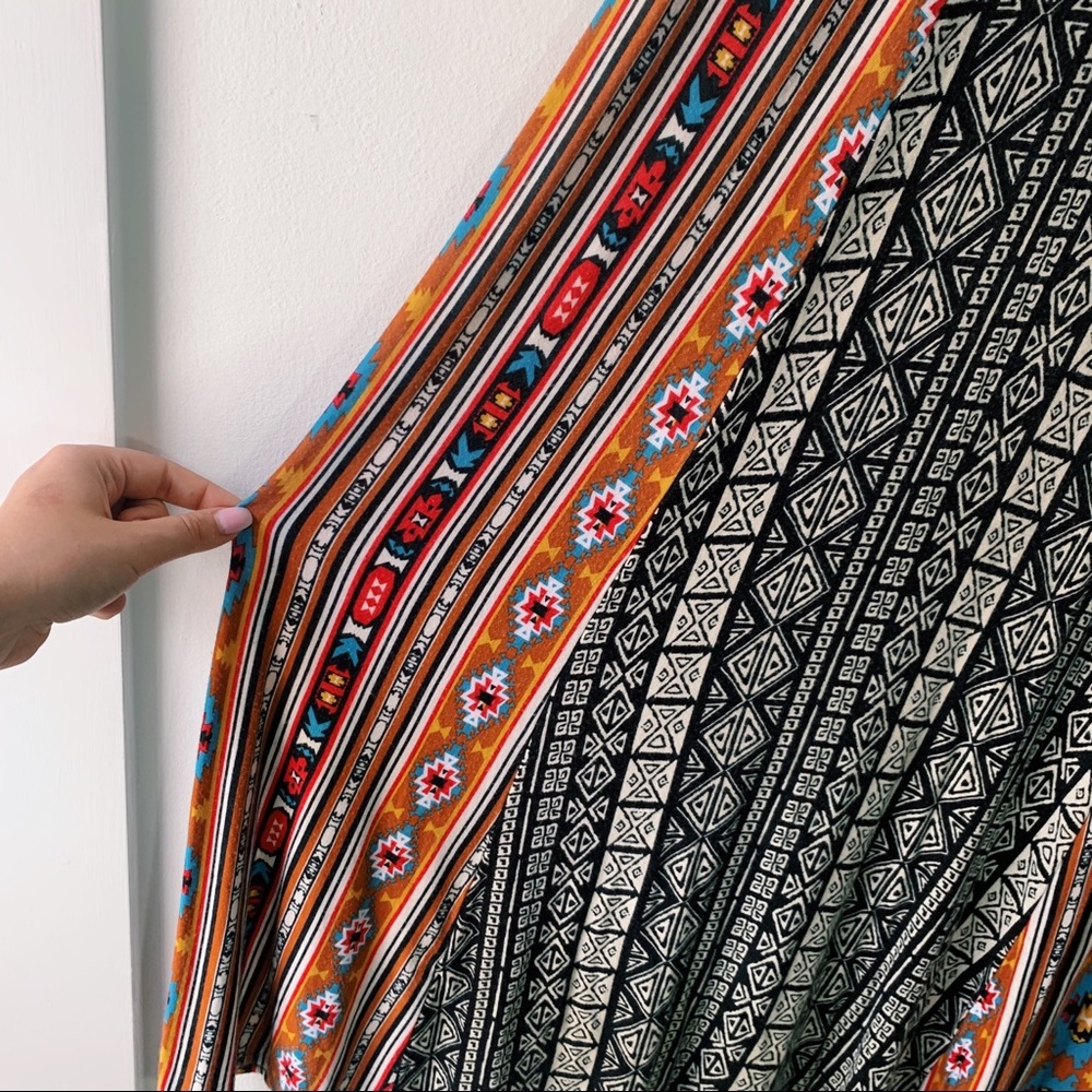 🔥 Bohemian Multicolor Patterned Maxi Skirt - Picture 4 of 10